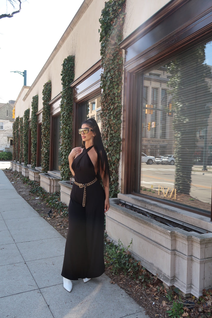 Black Linen Jumpsuit
