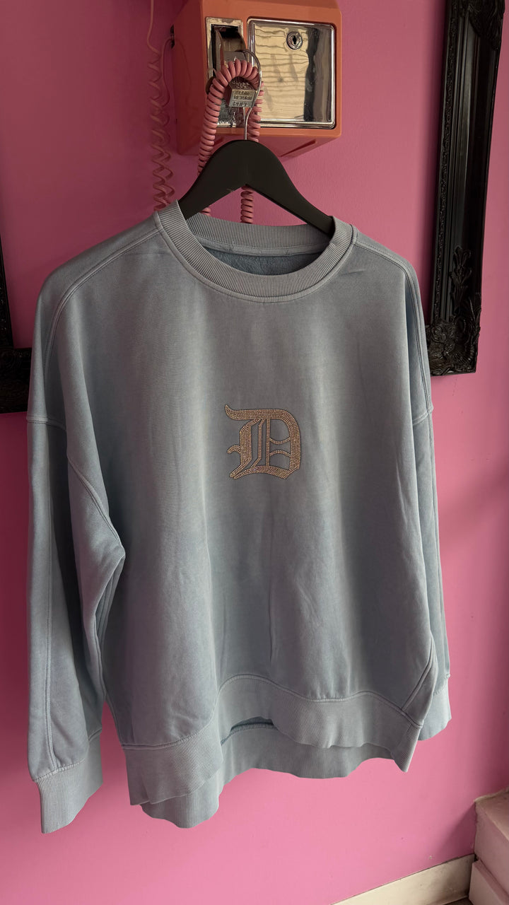 Detroit Rhinestone Crewneck