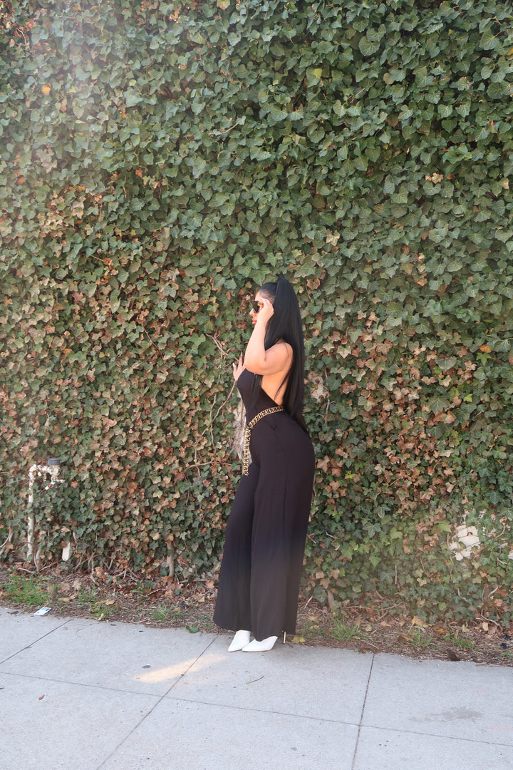 Black Linen Jumpsuit