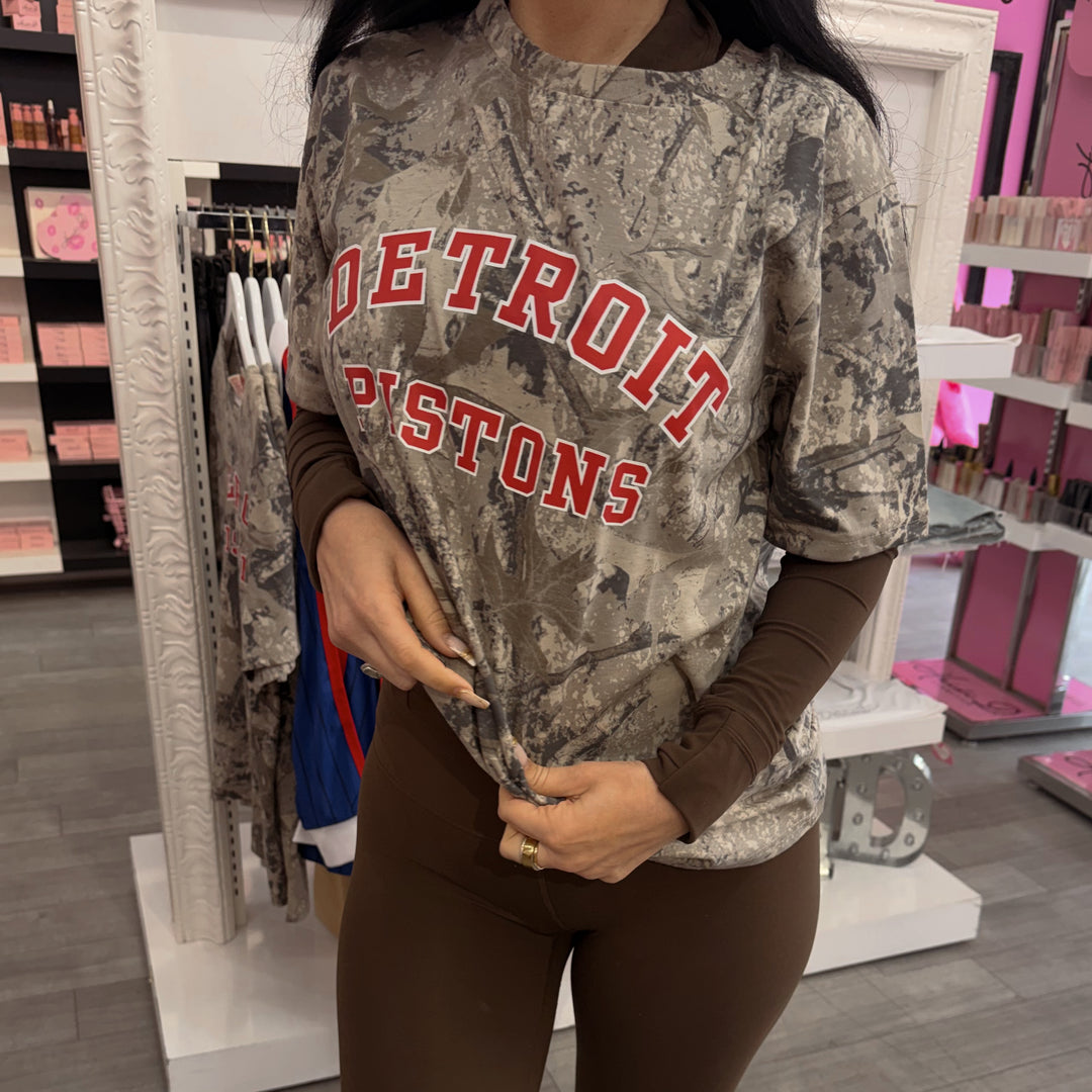 Detroit Pistons Camo Tee