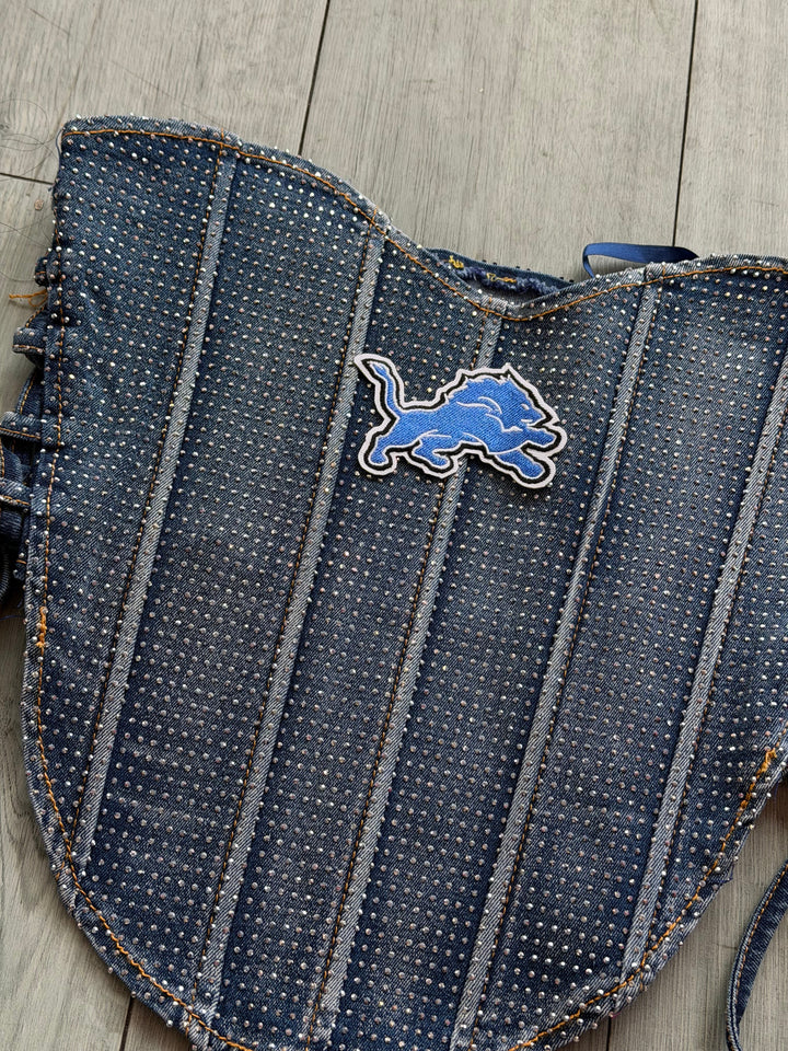 Detroit Lions Rhinestone Bustier