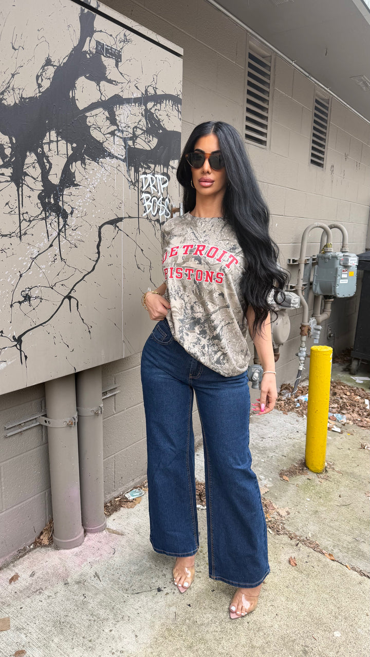 Detroit Pistons Camo Tee