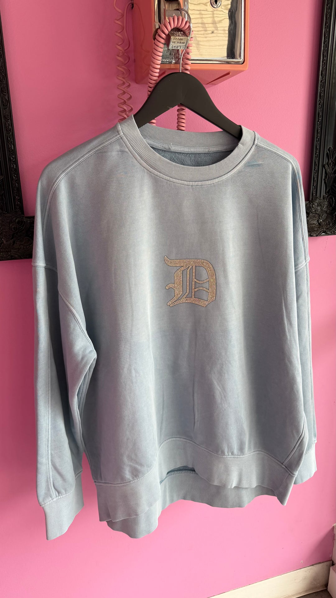 Detroit Rhinestone Crewneck