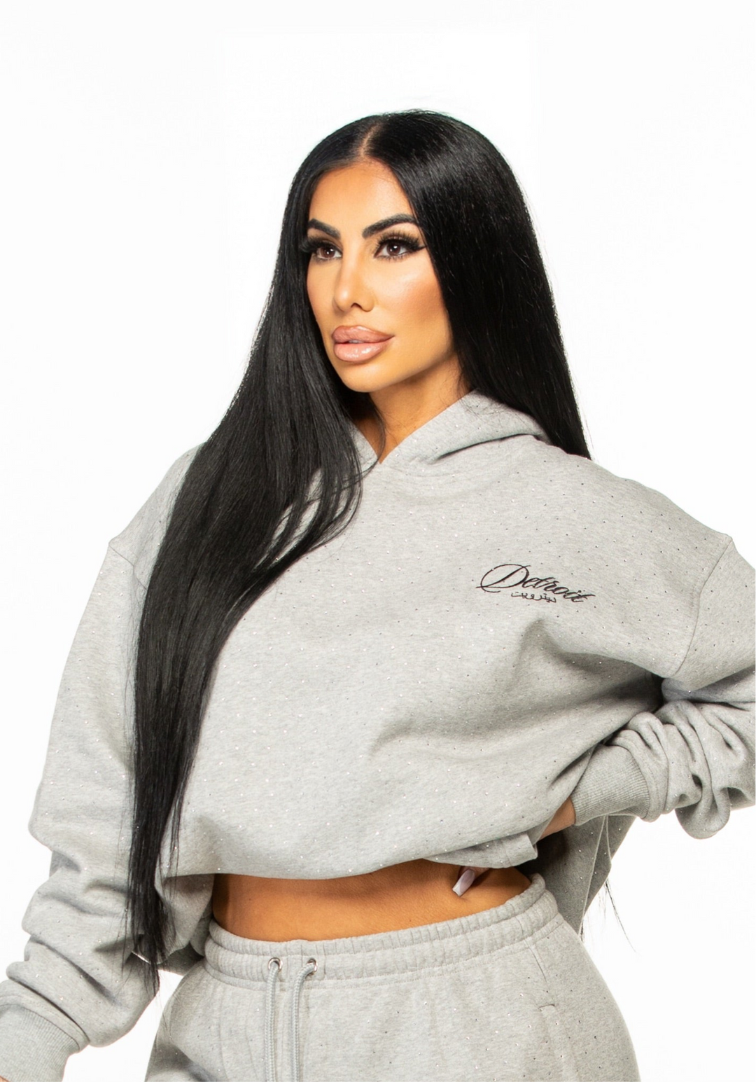 Detroit Rhinestone Hoodie