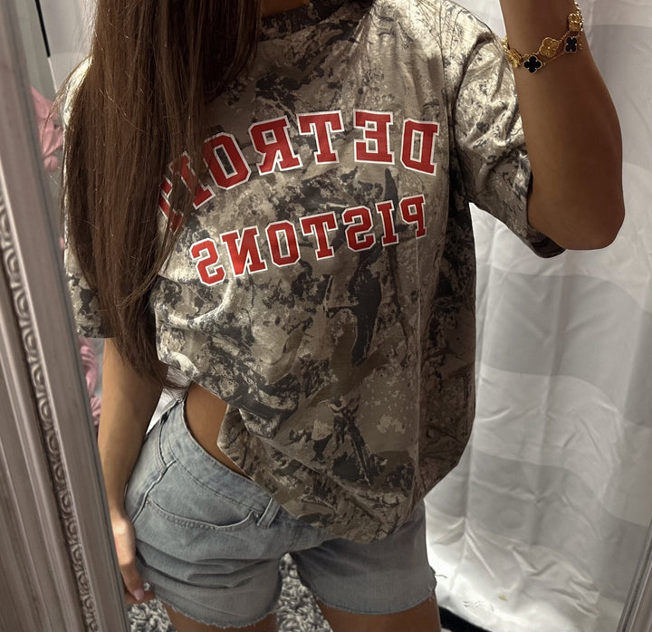 Detroit Pistons Camo Tee