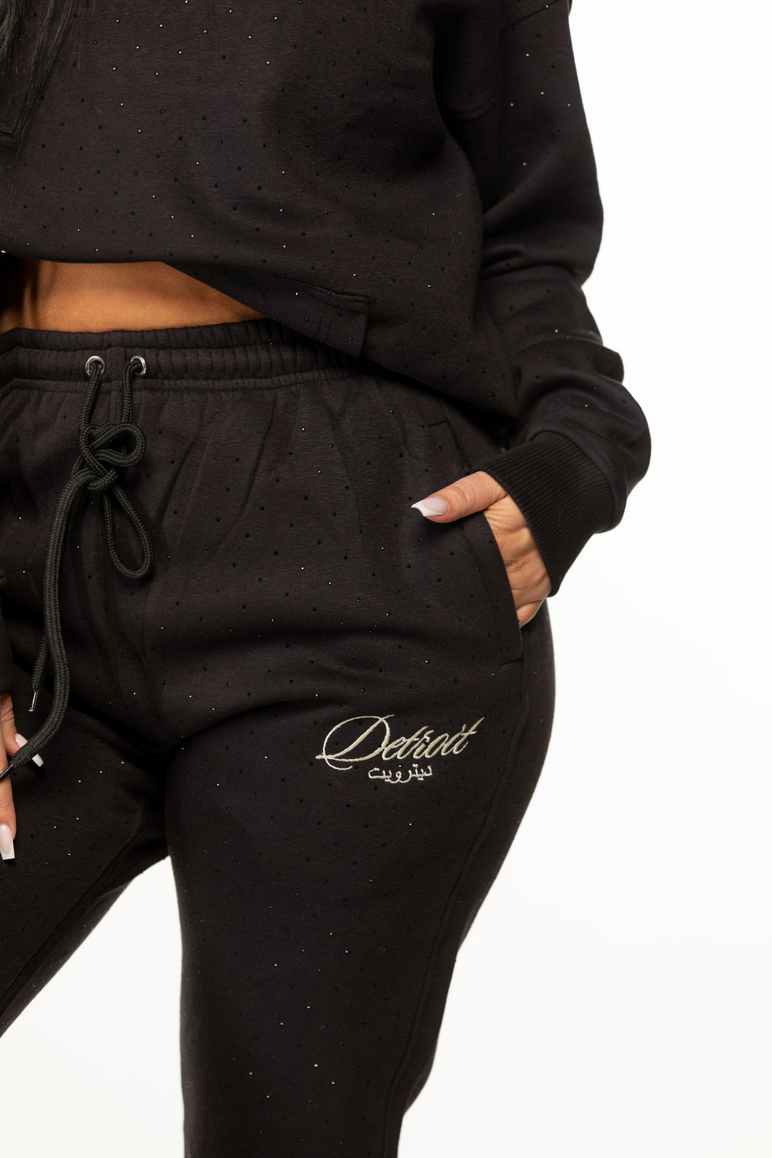 Detroit Rhinestone Sweat Set