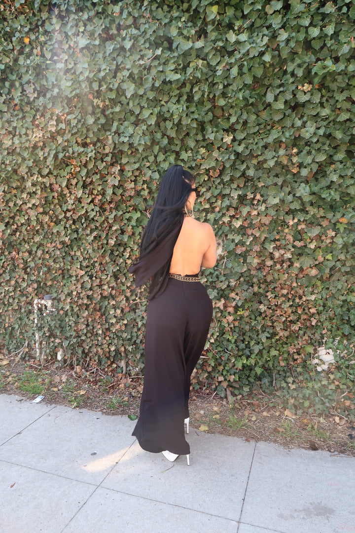 Black Linen Jumpsuit