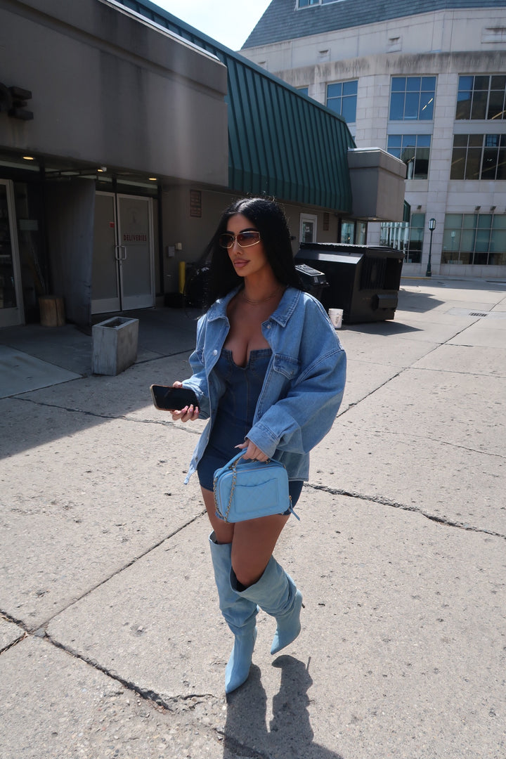 Sweetheart Denim Dress