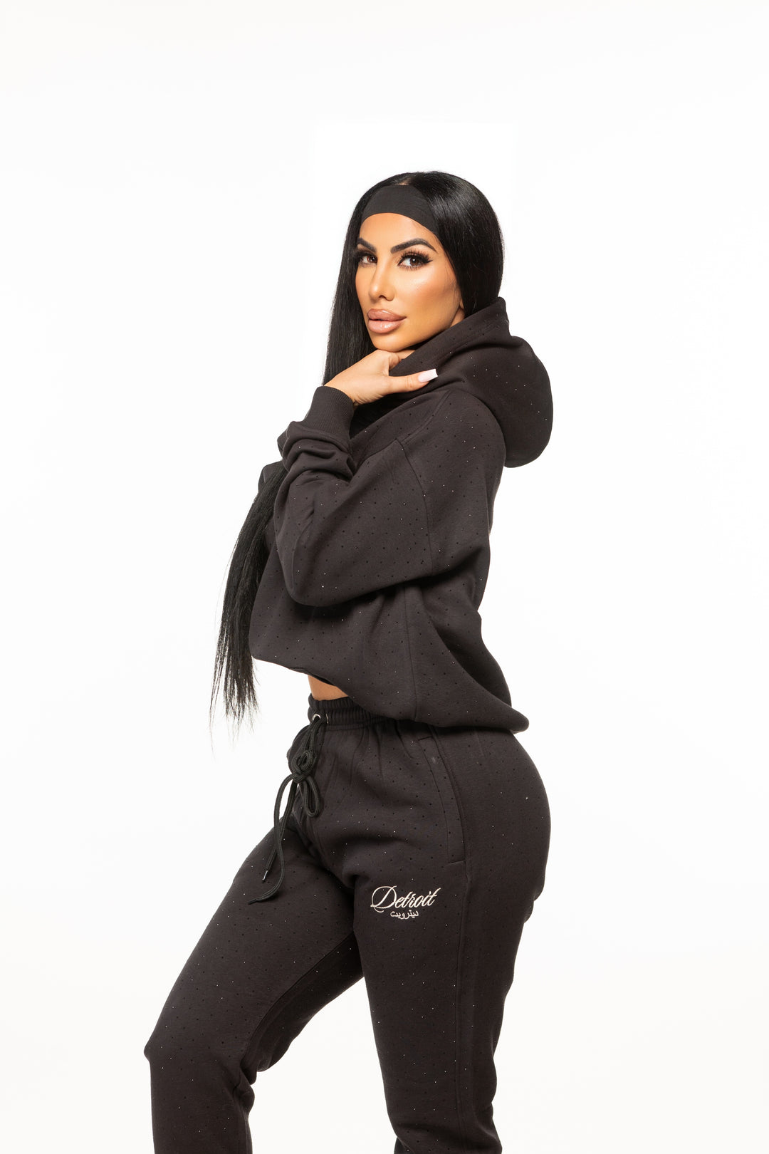 Detroit Rhinestone Sweat Set
