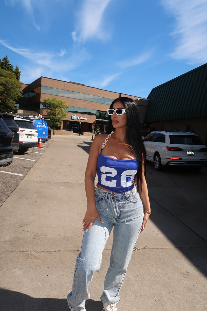Chain Strap Jersey Crop Top
