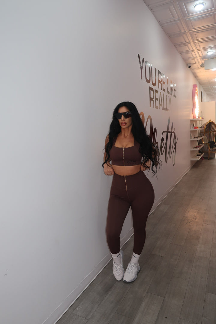 Gold Zipper Fitness Set