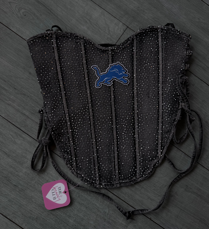 Detroit Lions Rhinestone Bustier