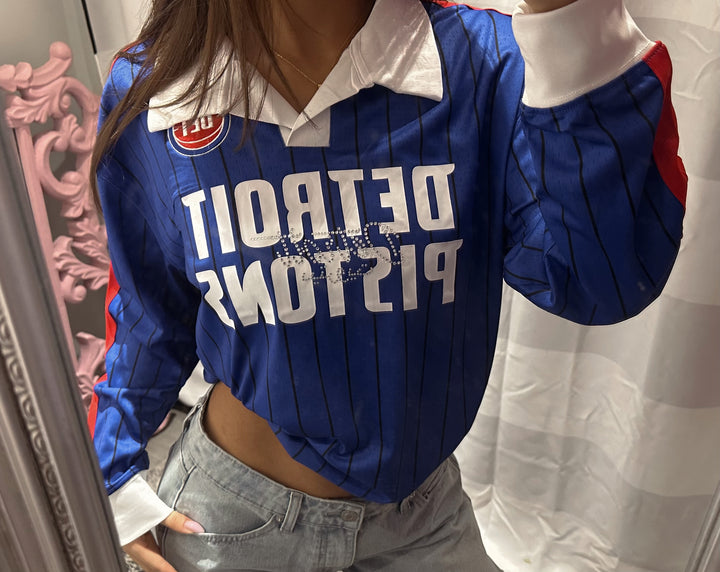 PREORDER Detroit Pistons Rhinestone Long Sleeve