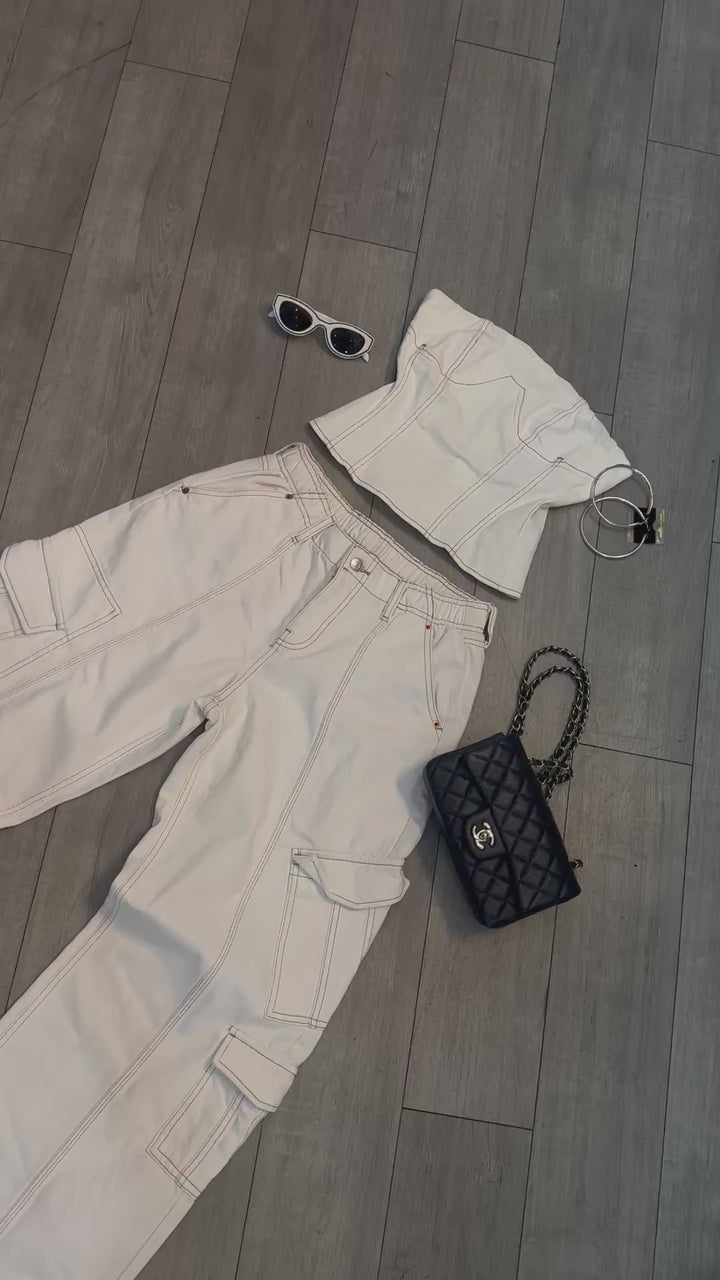 White Denim Set
